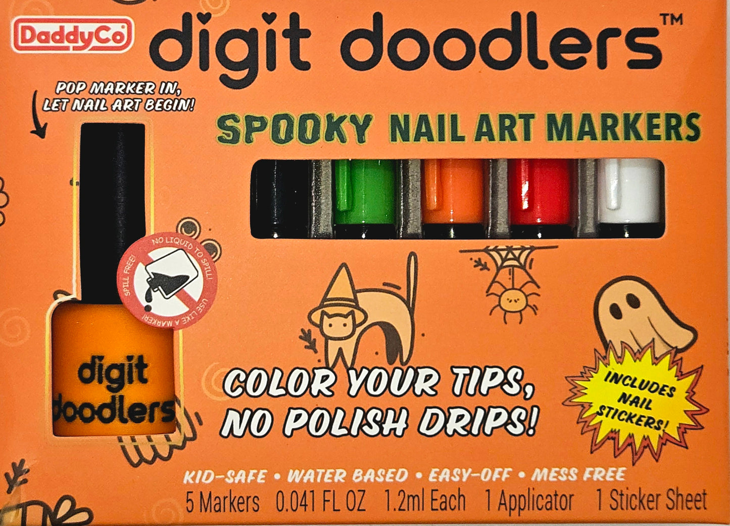 Digit Doodlers - Halloween Edition Kid-Safe Nail Art Markers