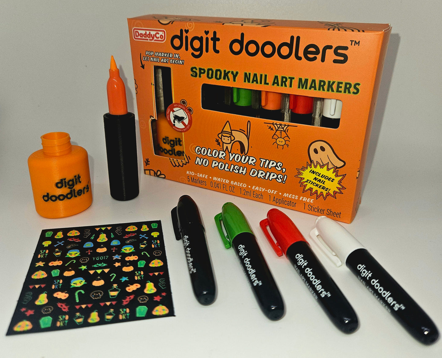 Digit Doodlers - Halloween Edition Kid-Safe Nail Art Markers